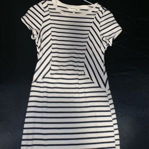 Blue and white dress